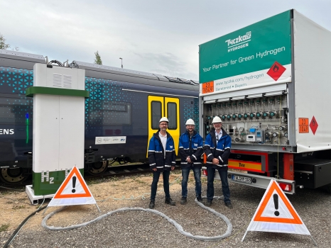 Testfahrt mit Wasserstoff Tyczka